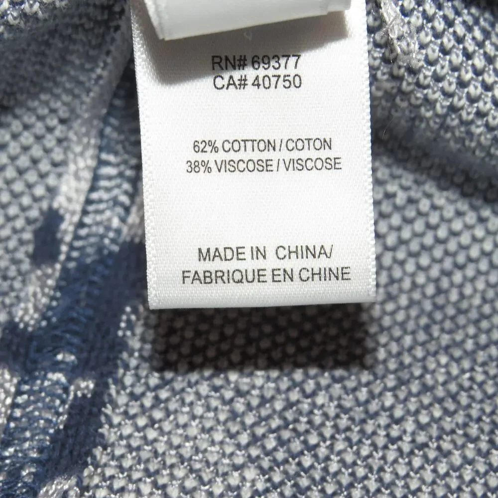 Marla Wynne Blue Abstract Print Open Front Sweater Cardigan - Picture 9 of 10